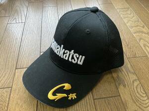 ■未使用品：非売品■　がまかつ (Gamakatsu)　帽子　G杯メッシュキャップ　綿100%（メッシュ部分：ポリエステル100%）　ブラック