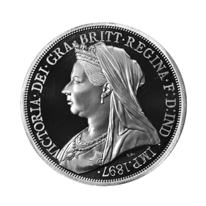 ●アイルランド　1897年(2001年)　ビクトリア女王 / ベールドヘッド　パターン　クラウン白目貨　プルーフライク　1000枚