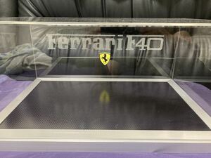 京商 1/12 F40 ロゴ入り 専用ケース 展示 Ferrari フェラーリ 1/18 ミニカー bbr ケース アクリル ランボルギーニ f355 288 gto la f50 kyo