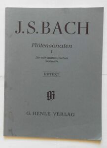 【輸入楽譜中古】バッハ：フルートソナタⅠ、ヘンレ版 、J.S.Bach: Floetensonaten I . HENLE Verlag【送料無料】