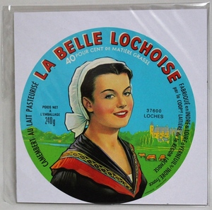 ヴィンテージラベル　フランスチーズラベル　LA BELLE LOCHOISE