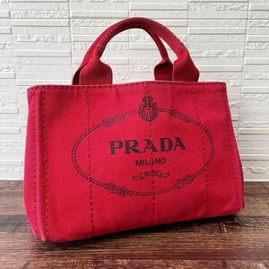 プラダ PRADA ロゴ カナパ S キャンバス ハンド トート バッグ