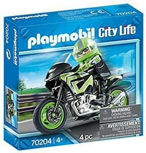 送料無料 新品 PLAYMOBIL 70204 オートバイ ライダー 付き