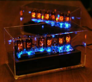 ●ニキシー管 時計●Nixie Tube Watch Z573M(red)・6連表示●新品未使用●