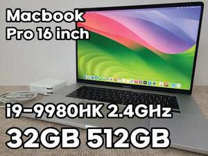 Apple MacBook Pro 16(2019, A2141) Core i9-9980HK / 2.4GHz / RAM 32GB / SSD 512GB / シルバー / 充放電回数 : 490 [MC028]