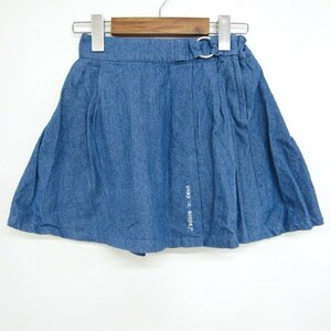 ポンポネット デニムスカート フレアスカート キッズ 女の子用 S(140)サイズ ブルー pom ponette