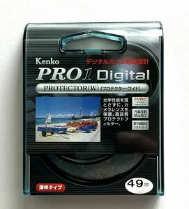 Kenko PRO1D Digital プロテクター 49mm PROTECTOR ケンコー ワイド W レンズフィルター 薄型タイプ　