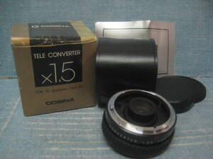 必見です 未使用品 COSINA コシナ TELE CONVERTER テレコンバーター X1.5 キヤノンFD用 For 75-200mm F4.5 AF