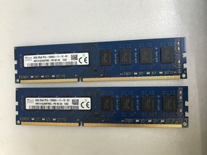 SK HYNIX 2rX8 PC3-12800U 8GB 2枚組 1セット 16GB DDR3 デスクトップ用 メモリ ECC無し DDR3-1600 8GB 2枚で 16GB DDR3 DESKTOP RAM