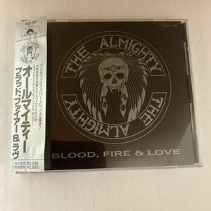 THE ALMIGHTY／BLOOD.FIRE＆LOVE オールマイティ／ブラッド、ファイアー＆ラヴ　絶版CD ハードメタル