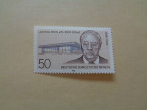 ドイツ（東ドイツ・ベルリン）切手　1986年　ルートヴィヒ・ミース・ファン・デル・ローエ生誕100周年 ノイエ・ナショナル・ギャラリー　50