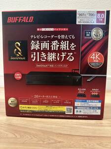 SeeQVault対応　BUFFALO バッファロー 3.5inchHDD 外付けHDD 8TB TV用外付けハードディスク ブラック HD-SQS8U3-A 