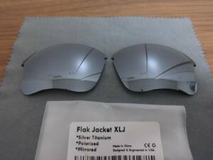 ★処分価格！！★オークリー フラックジャケット XLJ用 カスタム偏光レンズ TIATNIUM Polarized 新品 Flak Jacket XLJ　