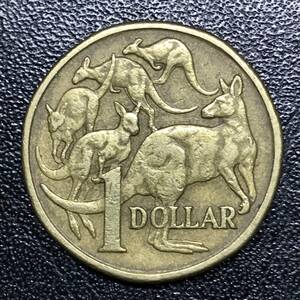 ★世界 海外 外国 コイン 硬貨！1984年！オーストラリア 1ドル/1DOLLAR 1枚！エリザベス2世 カンガルー AUSTRALIA！★管理番号1061