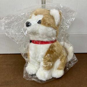 RK071) タグ付き美品 秋田犬 マサル 座り M ぬいぐるみ 公益社団法人秋田犬保存会 公認