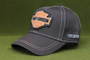 限定1点新品US物 ハーレーダビッドソン Hurley Davidson フリーサイズ キャップ 帽子 グレイ 灰色系 管理0411nska