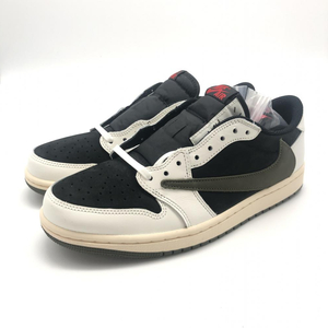 【中古】NIKE × Travis Scott WMNS AIR JORDAN 1 LOW OG SP Midium Olive サイズ27cm DZ4137-106 ナイキ ジョーダン[240017595174]