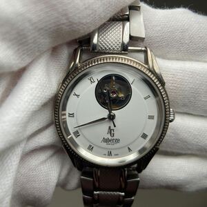 W◎ AG Auberge swiss オーベルジュ 腕時計 スケルトン 機械式 自動巻き 稼働品 キズ汚れ有り