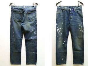 ◇即決[W30]HELMUT LANG 本人期 アーカイブ ペンキ加工 デニム ペイント PAINTER JEAN CLASSIC CUT ヘルムートラング パンツ■3264