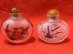 手描き 內繪鼻煙壺「花 」中国美術品　贈り物　プレゼント　人気　置物　御守り