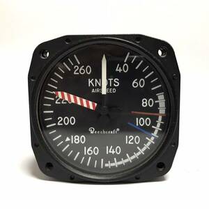 当時物 現状品 Beechcraft KNOTS AIR SPEED / ビーチクラフト 速度計 メーター / Aerosonic エアロソニック 航空機 飛行機 風速計 部品