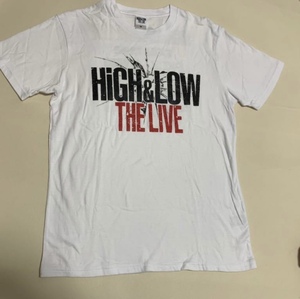 HIGH&LOW ハイ&ロー◆サイズＭ 半袖Tシャツ ホワイト プリントTシャツ ライブTシャツ 綿100% ユニセックス