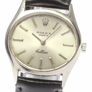 ☆訳あり【ROLEX】ロレックス チェリーニ K18WG cal.1600 手巻き レディース_706221