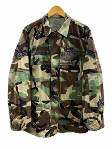 90s 軍物 USARMY USAF BDU ファティーグシャツ ミリタリージャケット ウッドランドカモ アメリカンアパレル製 M/025