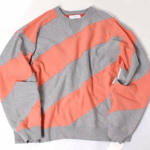 23AW【タグ付き・新品・定価49,500円】FACETASM SPIRAL SWEAT size5 GRAY×PINK MKS-SW-M02 ファセッタズム スパイラル スウェット