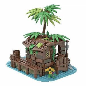 レゴ 互換 無人島の家 水上ヴィラ 小屋 海賊 ビーチ DJ2207
