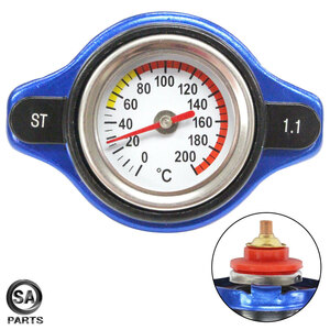 水温計付き ラジエーターキャップ 1.1k タイプB [ブルー/青色] ファミリア/FAMILIA BHA8P BHA8S 1994/06-1998/06 エンジン型式/BP-ZE