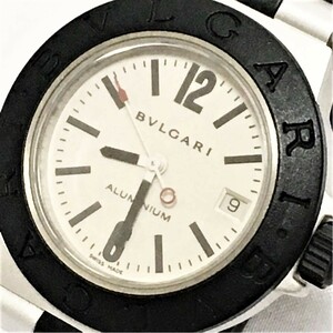 BVLGARI ブルガリ 腕時計 アルミニウム AL29TA ラバー 美品！ クォーツ 動作確認済み レディース 送料無料！