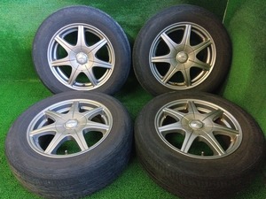 トーヨー TRANPATH mpF 195/65R15 社外 汎用 15×6J 5マルチH 夏タイヤ付4本 履き潰しにも 中古 売切!!