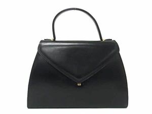 1円 ■美品■ GIVENCHY SACS ジバンシィ レザー ワンハンドル トートバッグ ハンドバッグ レディース ブラック系 BK1117