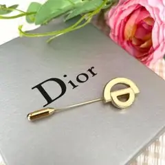 【美品】Dior クリスチャン ディオール CDロゴ ピンブローチ