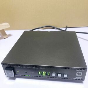 中古IDK　UHDS-01 HDMIオーディオエンベッダ・ディエンベッダ 4K@60対応 現状品 管理番号SHD118