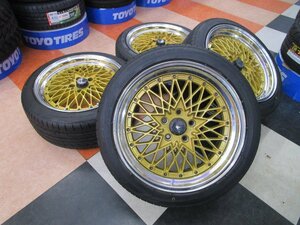 SSR フォーミュラーメッシュ 18インチ クラウン マークX カムリ 8.5J +43 5H114.3 + TOYO プロクセスC1S 225/45R18 2022年製 TANABE タナベ