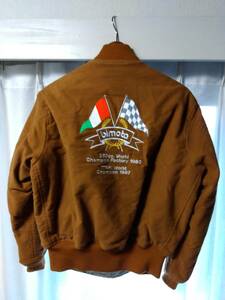 ビモータ ジャケット M ワールドチャンピオン ブラウン TT-F1 1987 350cc 1980 刺繍 ジャンパー bimota world champion