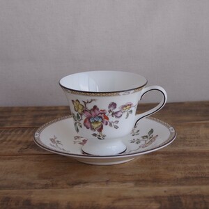 アンティーク 食器 Wedgwood ウェッジウッド Swallow スワロー コーヒーカップ ソーサー 鳥 花柄 #220119-1~4 イギリス製 ヴィンテージ 