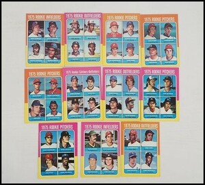 1975 Topps #614-#624 11枚 ROOKIE PITCHERS/OUTFIELDERS/INFIELDERS/Catchers-Outfielders MLB Baseball card 262a