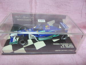 ミニチャンプス 1/43 F1 SAUBER PETRONAS C21 H.-H.FRENTZEN USA GP 2002