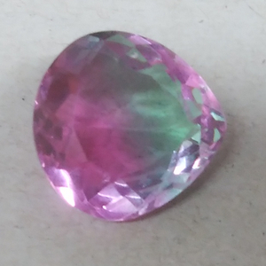 [8.59 ct] バイカラー 合成トルマリン ピアシェイプドカット ルース 宝石 ジュエリー