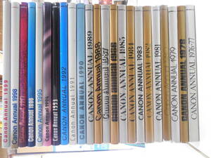 canon Annual 1976-77～1999迄の23冊組です。 キャノンファン キャノン年鑑 キャノン歴史 (76-77)～(99)迄23冊揃っています