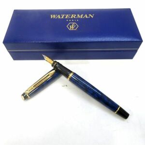 WATERMAN/ウォーターマン エキスパート エッセンシャル M 万年筆　ブルー マーブル