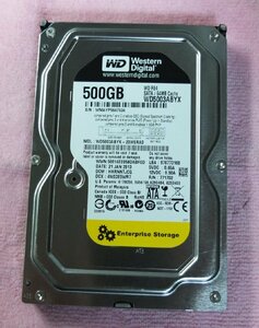 3.5インチ HDD 500GB Western Digital ウエスタンデジタル 使用時間 84,305H