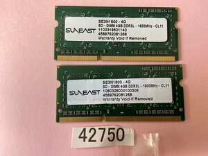 SUNEAST 1RX8 PC3L-12800S 8GB 4GB 2枚 8GB IODATA DDR3L ノートパソコン用メモリ DDR3L-1600 4GB 2枚 DDR3L LAPTOP RAM