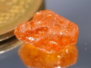3.02ct 新品・ファイヤーオレンジ 天然スペサルタイト(spessartite)ガーネット原石 マダガスカル産