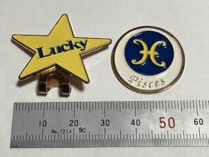 Lucky Pisces　ラッキー　うお座　星　スター　マグネット　クリップ　キャップ　マーカー　美品　送料無料！！