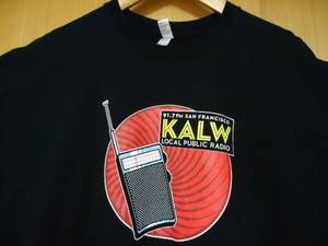 即決　ＵＳ　91.7　FM LOCAL PUBLIC RADIO　サンフランシスコ　Ｔシャツ　黒色　ＸＬ