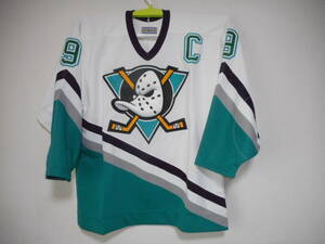 CCM NHL HOCKEY JERSEY AUTHENTIC マイティダックス #9 カリヤ SIZE 48 訳あり！！